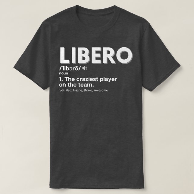 Funny Volleyball Players Libero T-Shirt (Design vorne)
