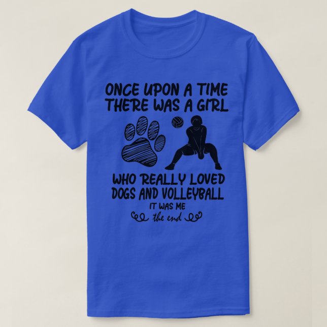 funny volleyball s for teen girls who loves dogs  T-Shirt (Design vorne)