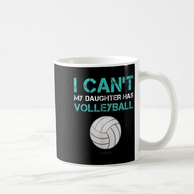 Funny Volleyball Shirt_ Ich kann meine Tochter nic Kaffeetasse (Rechts)