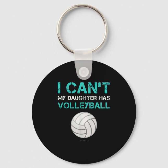 Funny Volleyball Shirt_ Ich kann meine Tochter nic Schlüsselanhänger (Vorderseite)