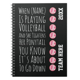 Funny Volleyball Team Player Gifts For Her Girls Notizblock