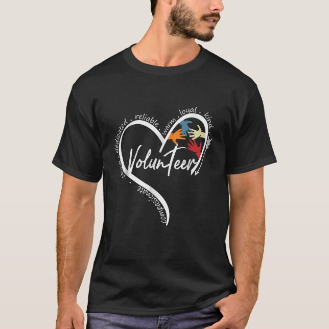 Funny Volunteer Graphic T-Shirts kehrt zur Schule  (Vorderseite)