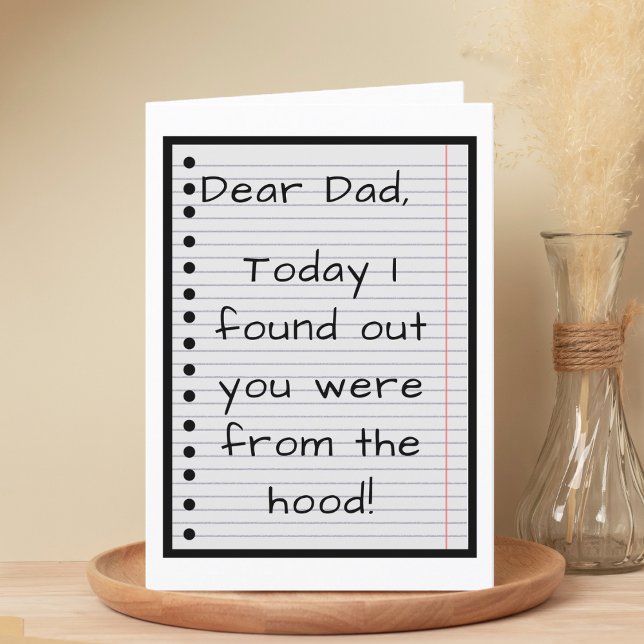 Funny von der Hood Vaterschaft glücklicher Vaterta Dankeskarte (Funny From the Hood Fatherhood Happy Father's Day Thank You Card
)