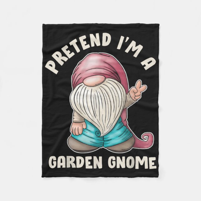 Funny Vortäuschung ich bin ein Garden Gnome Kostüm Fleecedecke (Vorderseite)