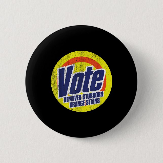 Funny Vote entfernt stubborene Orange-Stäbe Anti-T Button (Vorderseite)