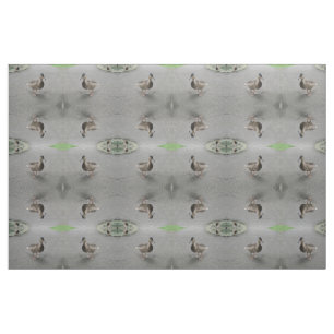 Funny Waddling Duck Gemustert Animal Fabric Stoff