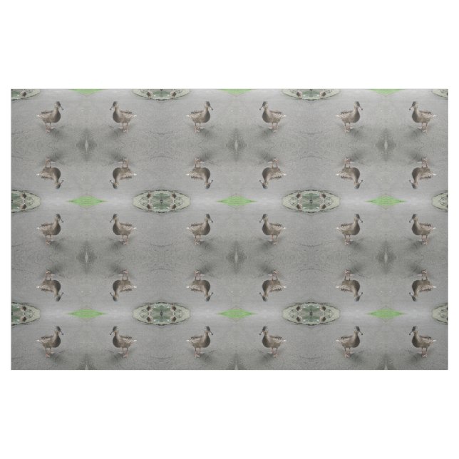 Funny Waddling Duck Gemustert Animal Fabric Stoff (Fat Quarter (45,7 x 55,9 cm))
