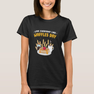 Funny Waffle Frühstück Snack Lieblings Syrup Waffl T-Shirt