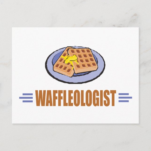 Funny Waffle Postkarte (Vorderseite)