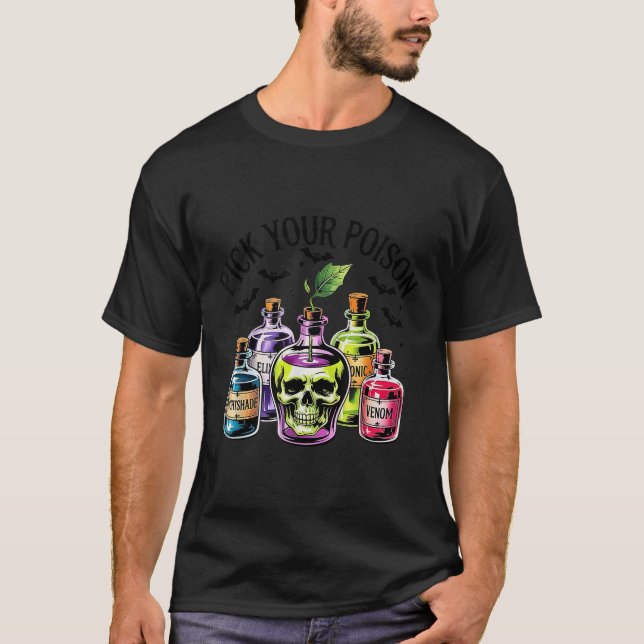Funny Wählen Sie Ihr Gift Apple Halloween Gothic P T-Shirt (Vorderseite)