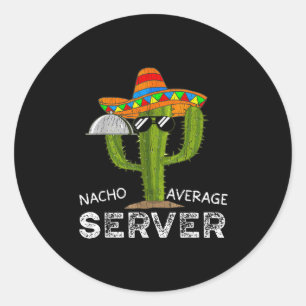 Funny Waiter für Männer Funny Kellnerin für Frauen Runder Aufkleber