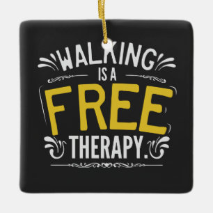 Funny Walking ist ein kostenloses Therapieangebot Keramikornament