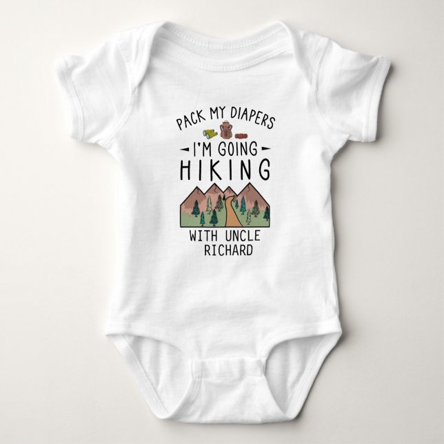 Funny WanderBaby Wiker Onkel Niedliches Wandern Baby Strampler (Vorderseite)