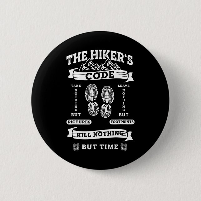 Funny Wanderlust Wandern Klettern Button (Vorderseite)