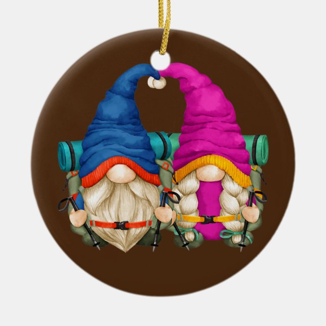 Funny Wandern Mama und Vater Design mit einzigarti Keramik Ornament (Vorne)