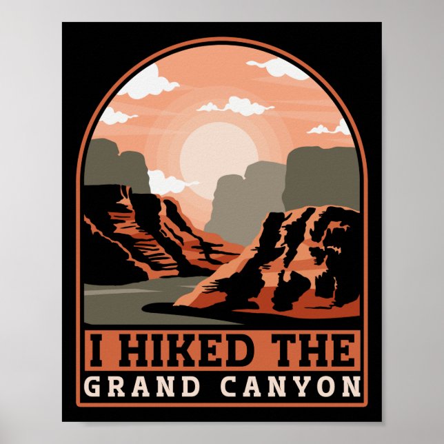 Funny Wandern Mountains I Hikes The Grand Canyon Poster (Vorne)