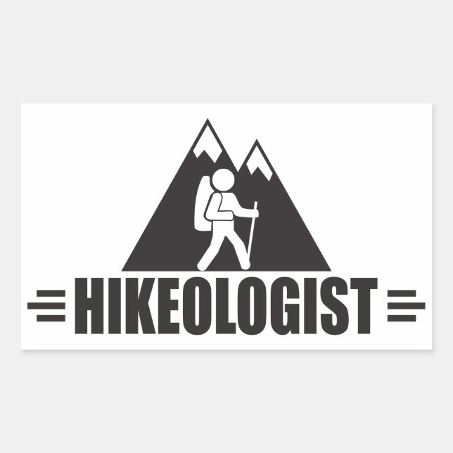Funny Wandern Rechteckiger Aufkleber (Vorderseite)