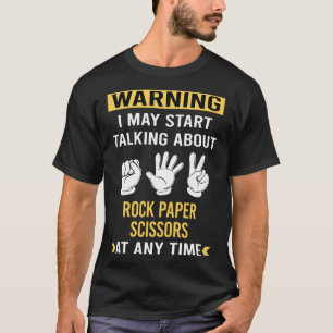 Funny Warning Rock Paper Scissor T-Shirt