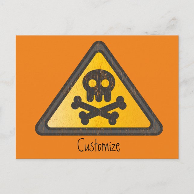 Funny Warning SignThunder_Cove Postkarte (Vorderseite)