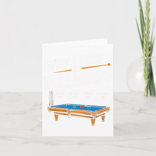 Funny, warum ich bei Billiards Billard Pool Player Karte (Vorderseite)