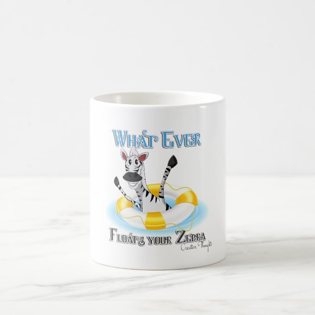 Funny Was auch immer deinen Zebra schweben lässt Tasse (Mittel)