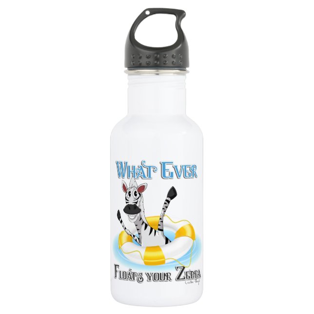 Funny Was auch immer deinen Zebra schweben lässt Trinkflasche (Vorderseite)