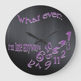 Funny, was auch immer ich bin Spate Dark Brushed M Große Wanduhr