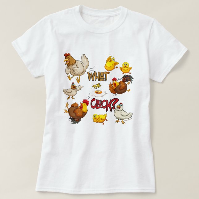 Funny, was der Cluck Chicken Spaß Puff T-Shirt (Design vorne)