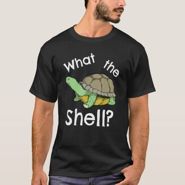 Funny, was die Muschel Joke Turtle Tortoise T-Shirt (Vorderseite)
