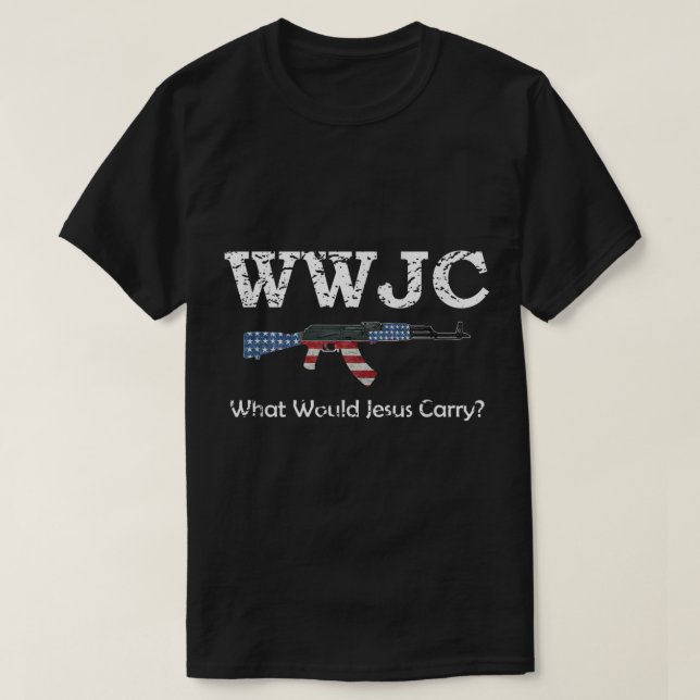 Funny, was Jesus Carry Pro Gun 2. Änderung T-Shirt (Design vorne)