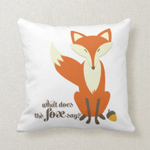 Funny, was macht der Fuchs sagt Illustration Kisse Kissen