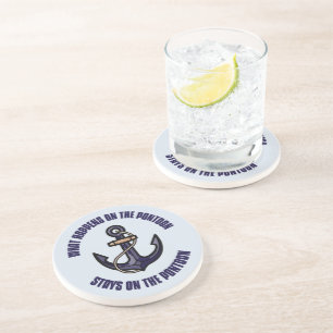 Funny Was passiert auf der Pontoon Vacation Trip Getränkeuntersetzer