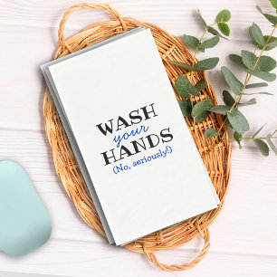 Funny Wasch dir die Hände im Bad Spaß Serviette