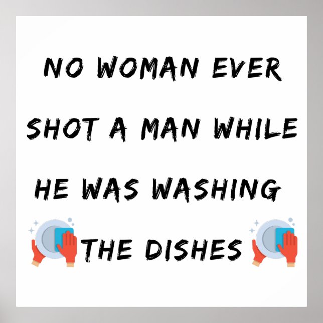 Funny Washing Geschirr Zitat, Funny Kitchen Zitate Poster (Vorne)