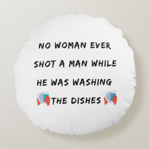 Funny Washing Geschirr Zitat, Funny Kitchen Zitate Rundes Kissen