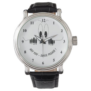 Funny Watch Geschenk Neugier Augen - Lächeln Armbanduhr