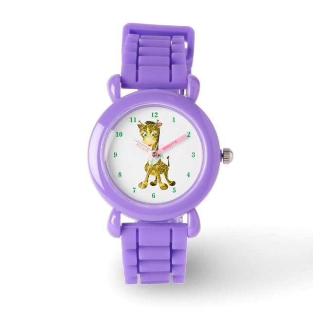 Funny Watch mit Happy Baby Giraffe Armbanduhr (Vorderseite)