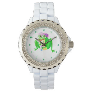 Funny Watch mit Happy Party Frog Armbanduhr