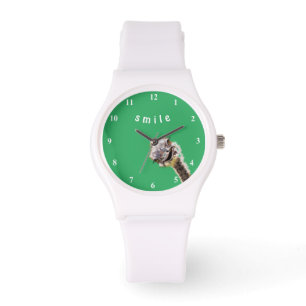 Funny Watch mit spielerischem Strauß - Lächeln Armbanduhr