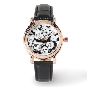 Funny Watch with Pandas - Happy Family Armbanduhr