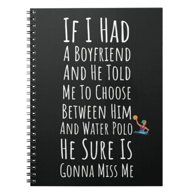 Funny Water Polo Geschenke für Mädchen für sie Notizblock (Vorderseite)
