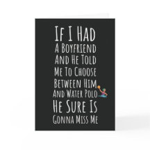 Funny Water Polo Karten für ihre Frauen Mädchen