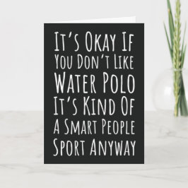 Funny Water Polo Karten Sport Player Vintag