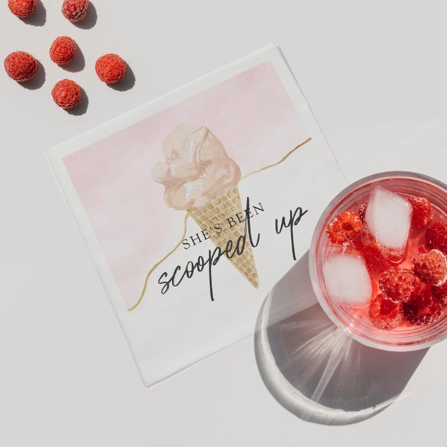 Funny Watercolor Ice Brautparty Serviette (Von Creator hochgeladen)