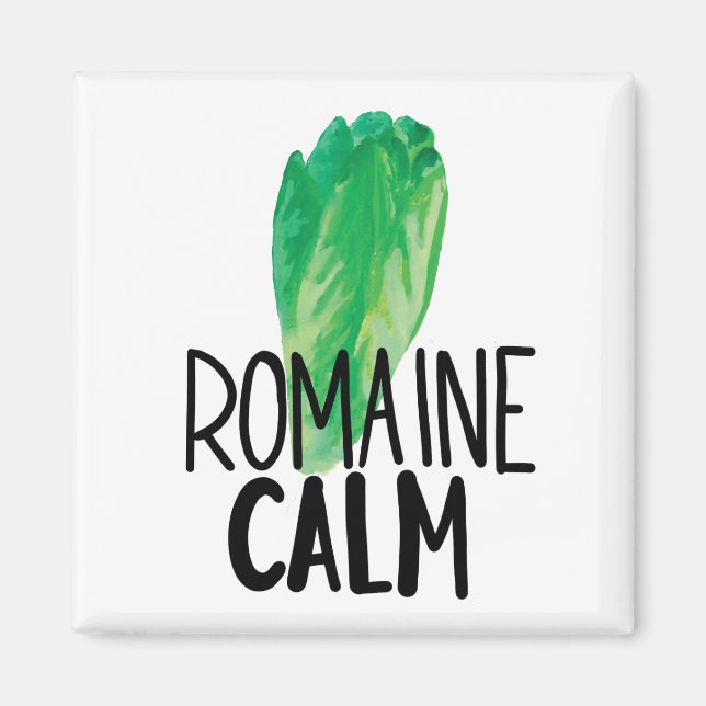 Funny Watercolor Lettuce Manget Magnet (Vorne)