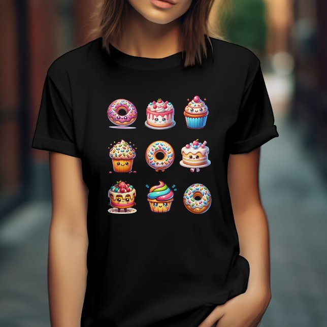 Funny watercoloron cupcakes für Bäckereien T-Shirt (Von Creator hochgeladen)
