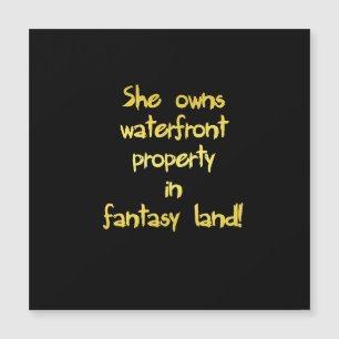 Funny Waterfront Property Joke Magnetkarte
