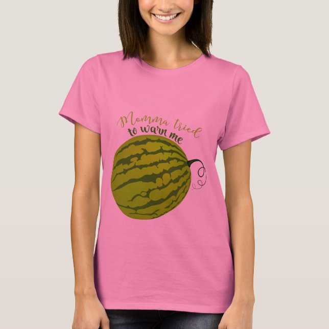 Funny Watermelon Belly T-Shirt (Vorderseite)