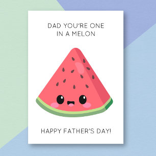 Funny Watermelon Fruit Pun Father's Day Card Karte