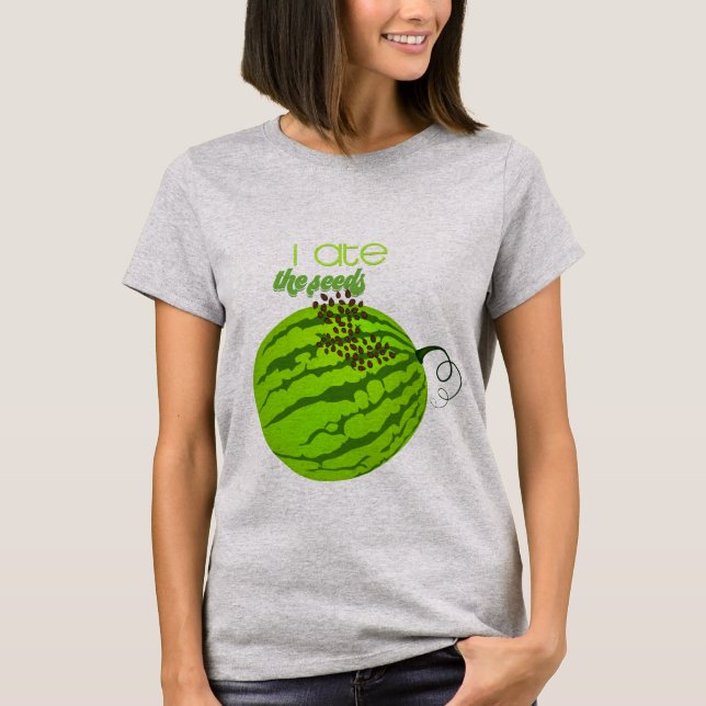 Funny Watermelon - Ich ate die Samen T-Shirt (Vorderseite)
